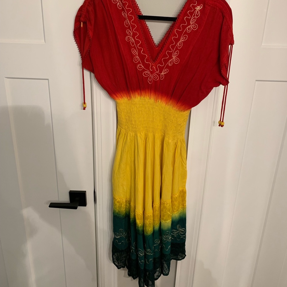 Bohemian style dress.